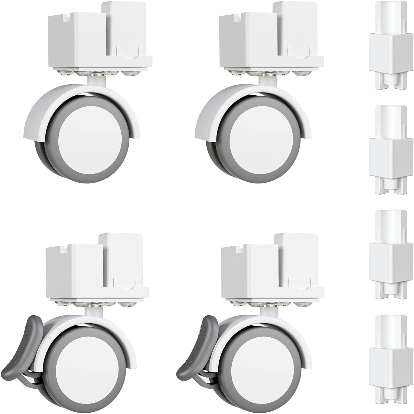 BUCATSTATE Cage 3.0 Universal Wheel & Stacking Accessories, Cage 3.0 Accessories That Support Moving and Stacking, Only for Bucatstate Metal Cages 3.0, Not for Cage 2.0 (White)