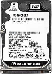 Western Digital Wd Scorpio Black Wd3200bekt - Hard Drive - 320 Gb - Sata-300 (wd3200bekt) -