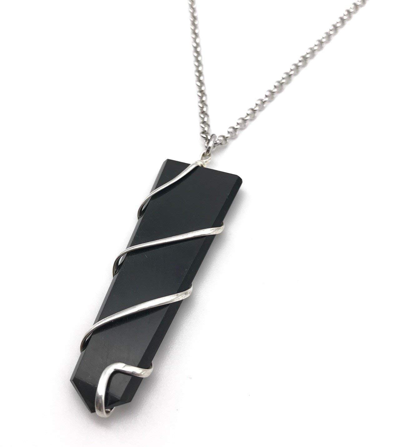 Natural Obsidian Crystal Pendant 