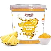 Fanale Pineapple Popping Boba Pearls for Bubble Tea and Drinks, 7 Pounds | Bursting Boba Pearls for Smoothies, Ice Cream, Frozen Yogurt &amp; Desserts, Vegan, Non-GMO, Gluten-Free &amp; Fat-Free Topping
