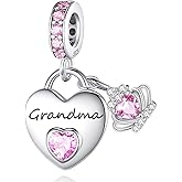 MAVTZRE Family Charms for Charms Bracelet: 925 Sterling Silver Heart Dangle Charms for Bracelets and Necklaces, Birthday Mother's Day Christmas Jewelry Gifts For Women.