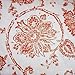 jinchan Linen Curtains for Living Room, Red Floral Paisley Patterned Curtains 84 Inch Length, Light Filtering Ikat Drapes for Bedroom, Vintage Farmhouse Window Treatments, Grommet 2 Panels, Terra Red