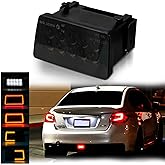 Bestview 5-In-1 LED Rear Fog Light Assembly Kits Compatible for 2011-2021 Subaru WRX STI Impreza XV Crosstrek, Function as Tail Brake Backup Reverse Turn Signal Lights (Smoke Len)