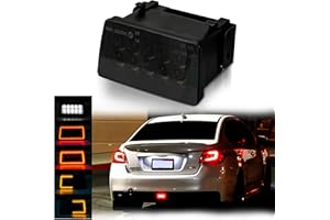 Bestview 5-In-1 LED Rear Fog Light Assembly Kits Compatible for 2011-2021 Subaru WRX STI Impreza XV Crosstrek, Function as Tail Brake Backup Reverse Turn Signal Lights (Smoke Len)