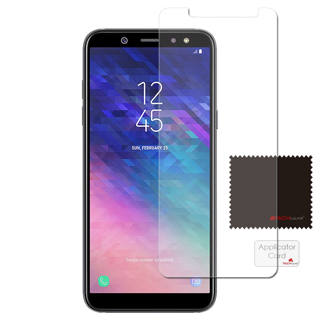 TECHGEAR [5 Pack] Screen Protectors for Galaxy A6 (SM-A600 Series) - Clear Lcd Screen Protectors Cover Guards Compatible with Samsung Galaxy A6 2018
