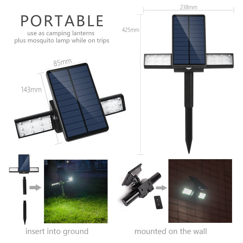 Solar Powered lights, Solarmks Solar Lights Outdoor Waterproof 24 LED Wireless Solar Motion Sensor Light, Solar Landscape Light for Outdoor Garden, Patio, Yard, Driveway