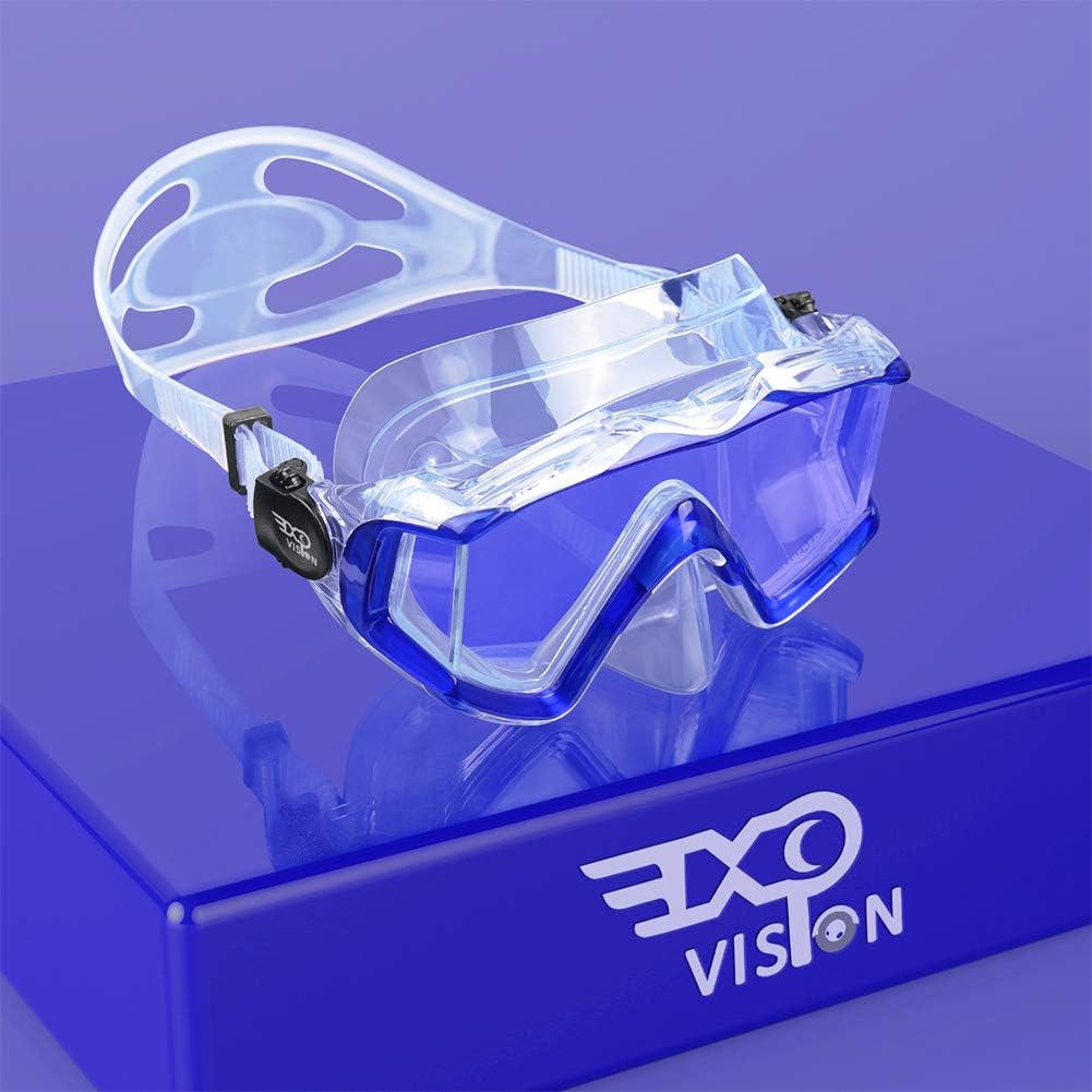 Premium Swim Goggles with Nose Cover for Snorkeling Freediving EXP