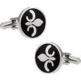 Cuff-Daddy Fleur De Lis Cufflinks in Stainless Steel with Presentation Box