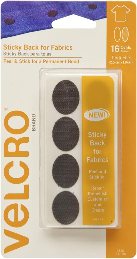VELCRO Brand Sticky Back for Fabrics | 24" x 3/4" Tape with Adhesive | No Sewing Needed | Cut Strips to Length Permanent Bond to Clothing for Hemming and Closures