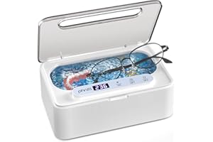 Phniti Ultrasonic Jewelry Cleaner, 47KHz Ultrasonic Cleaner for Retainer,Jewelry, Dentures, Aligners with Three Cleaning Modes,12OZ 304 Stainless Steel Tank