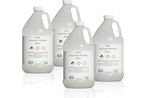 MOEHAIR High Impact 99% Isopropyl Alcohol (IPA) Gallon - Made in The USA - Pack of 4