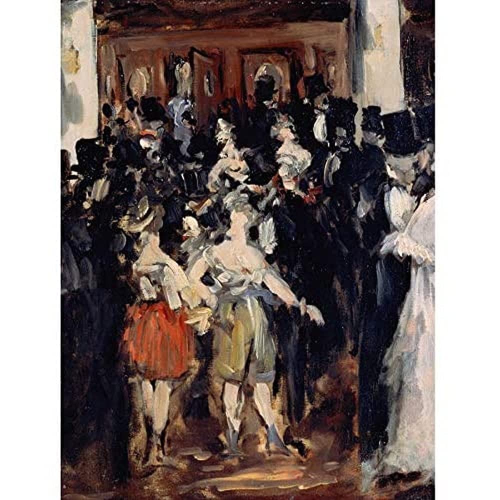 Edouard Manet Masked Ball At The Opera Art Print Canvas Premium Wall Decor Poster Mural