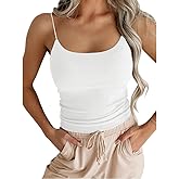 zhaistar Women's Sexy Sleeveless Spaghetti Strap Ribbed Camisole Tank Tops