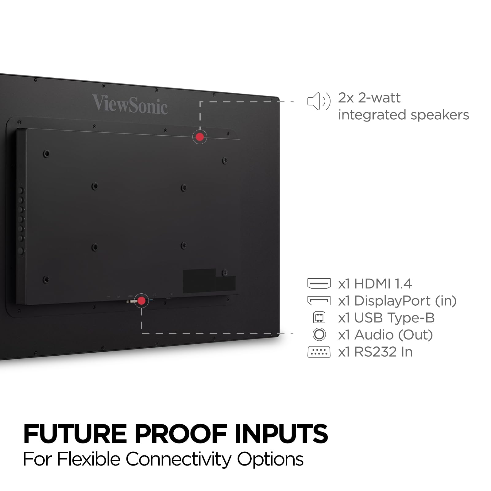 ViewSonic TD3207 32 Inch 1080p 10-Point Multi Touch Screen Monitor with HDMI, USB Type B, and DisplayPort Inputs