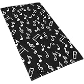 COFLGRYU Music Notes Symbols Black Pattern Hand Towel for Bathroom Soft Absorbent Kitchen Dish Towels Decorative Bathroom Towel for Hair Guest Gym Spa 16"X27.5"