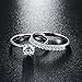 AVECON 1.2ct White Gold Bridal Ring Sets Round Cut CZ Engagement Rings promise rings for her wedding bands for Women Size 5-10