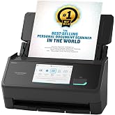 ScanSnap iX2500 Wireless or USB High-Speed Document Scanner, Black | Cloud Enabled | Photos &amp; Receipts | Large Touchscreen | 100 page Auto Document Feeder | Mac or PC