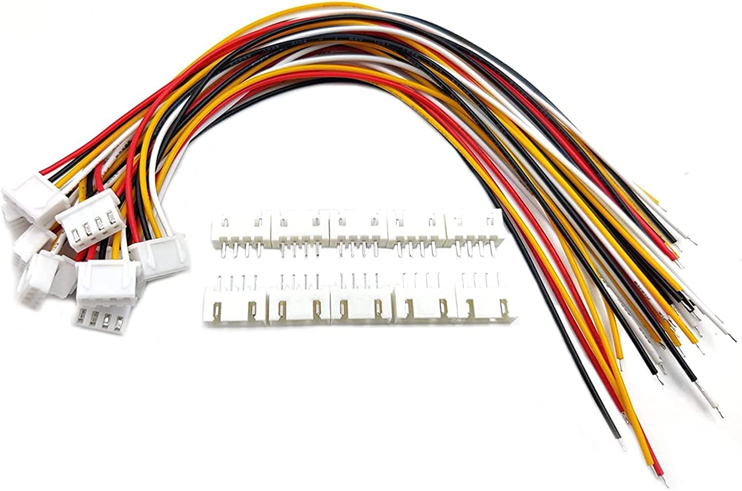 20 Sets JST XH2.54 4Pin Wire Cable Plug Connector, XH 2.54mm Pitch 4Pins Male Female with 20cm Wire 26AWG