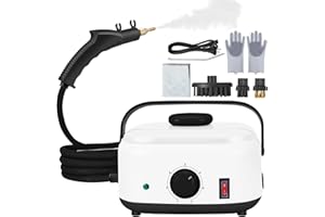 STRCEAT Steam Cleaner,2500W High Pressure Steam Cleaner,1500ml Portable Steamer for Cleaning Car, Bathroom, Shower, Upholstery, Grout, Window, Grime, Grease(Black)