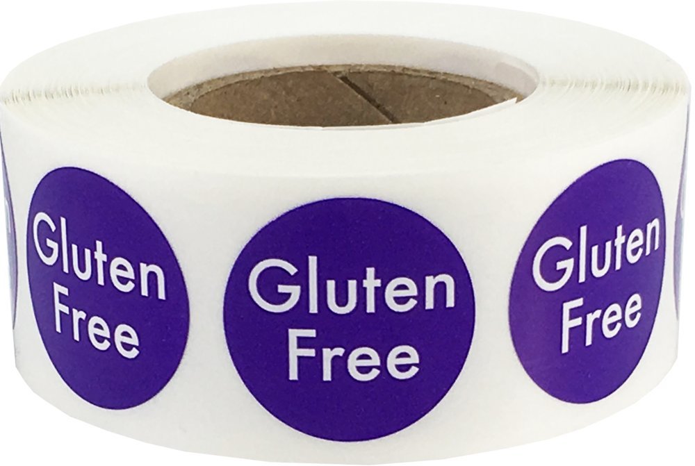 Gluten Free Diet Warning Labels 19.1 mm 0.75 Inch Round 500 Count