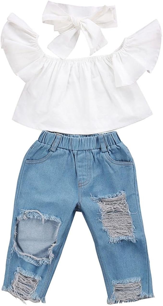 jeans tops for baby girl