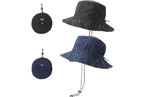 Coumy 2 Pcs Sun Bucket Hats Men Women Bucket Rain Hat UV Protection Packable Hats, Quick Dry Packable Hat for Outdoor Beach S