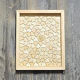 Personalised Wedding Guest book, Custom Drop top Drop box wedding alternative GuestBook with 130 hearts, Rustic Wedding Gift