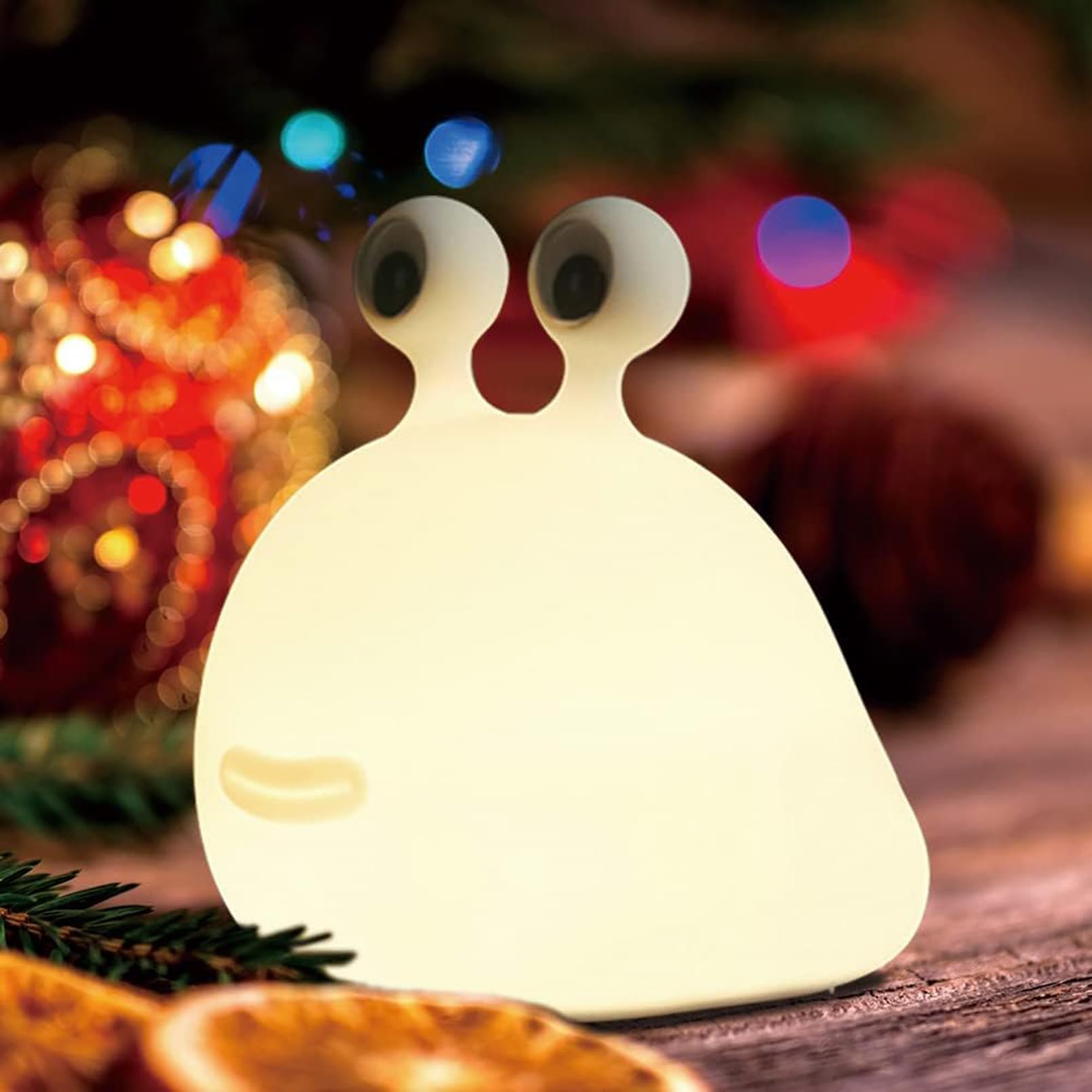 ipalmay Cute Slug Night Light, Home Night Lights for Kids USB Rechargeable Lamps, Bedside Lamp for Breastfeeding, Soft Silicone Light Bedroom Decoration Gift for Christmas