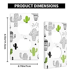 Pznen Green Cactus Duplex Wall Plates Succulent