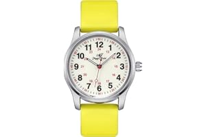 SUDESMO Fashion Watches for Women Nurse Watch for Students Waterproof Watch for Men Easy to Read Watch with Second Hand Silicone Watch 24 Hours Watch