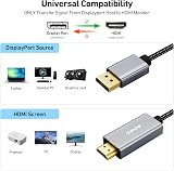Benfei DisplayPort to HDMI 3m Cable Aluminum Shell Nylon Braided view 2