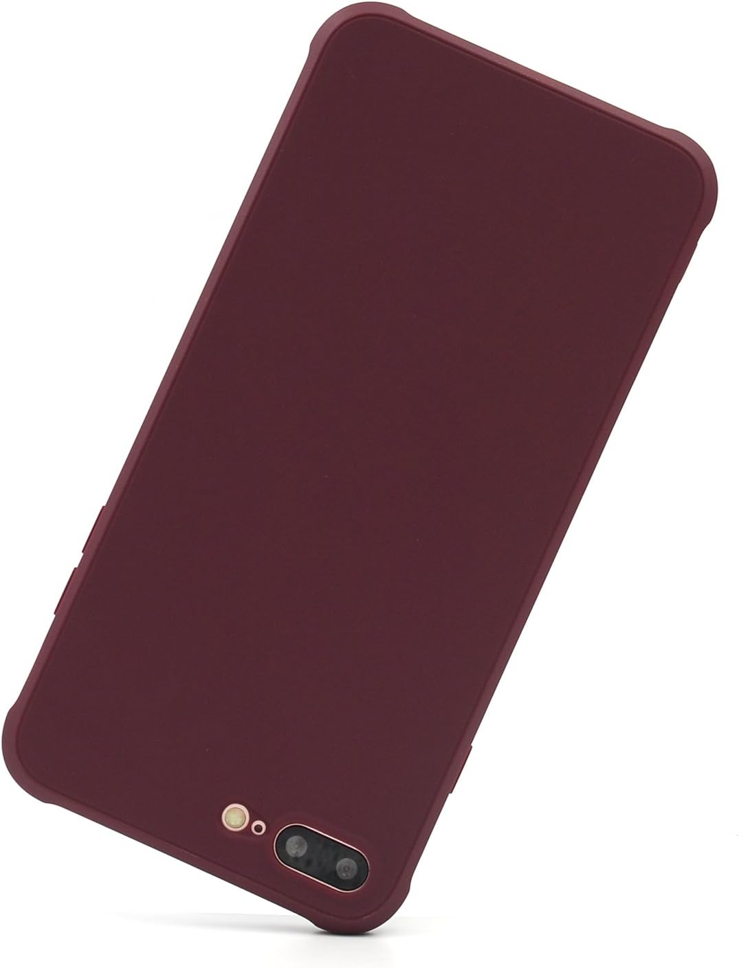 Danbey Shockproof iPhone 8 Plus Case, for iPhone 7 Plus, Heavy Duty Drop Protection Phone Case, Dust-Proof, Full Protective Cover, Matte Case, 5.5 inches, Wine Red - Burgundy Red