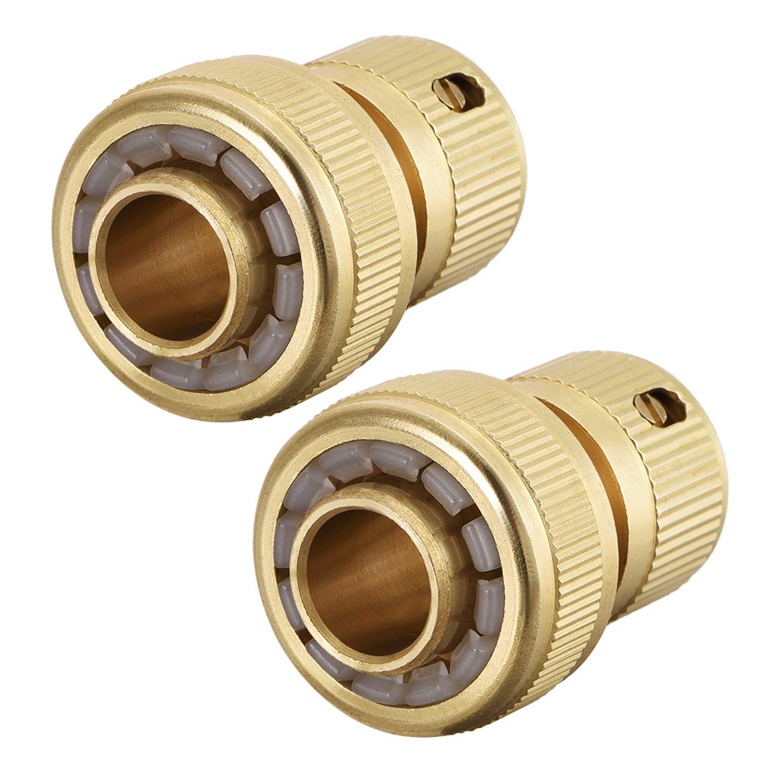 sourcing map 3/4 inch Brass Quick Connectors Adapters Garden Hose Fittings 2pcs