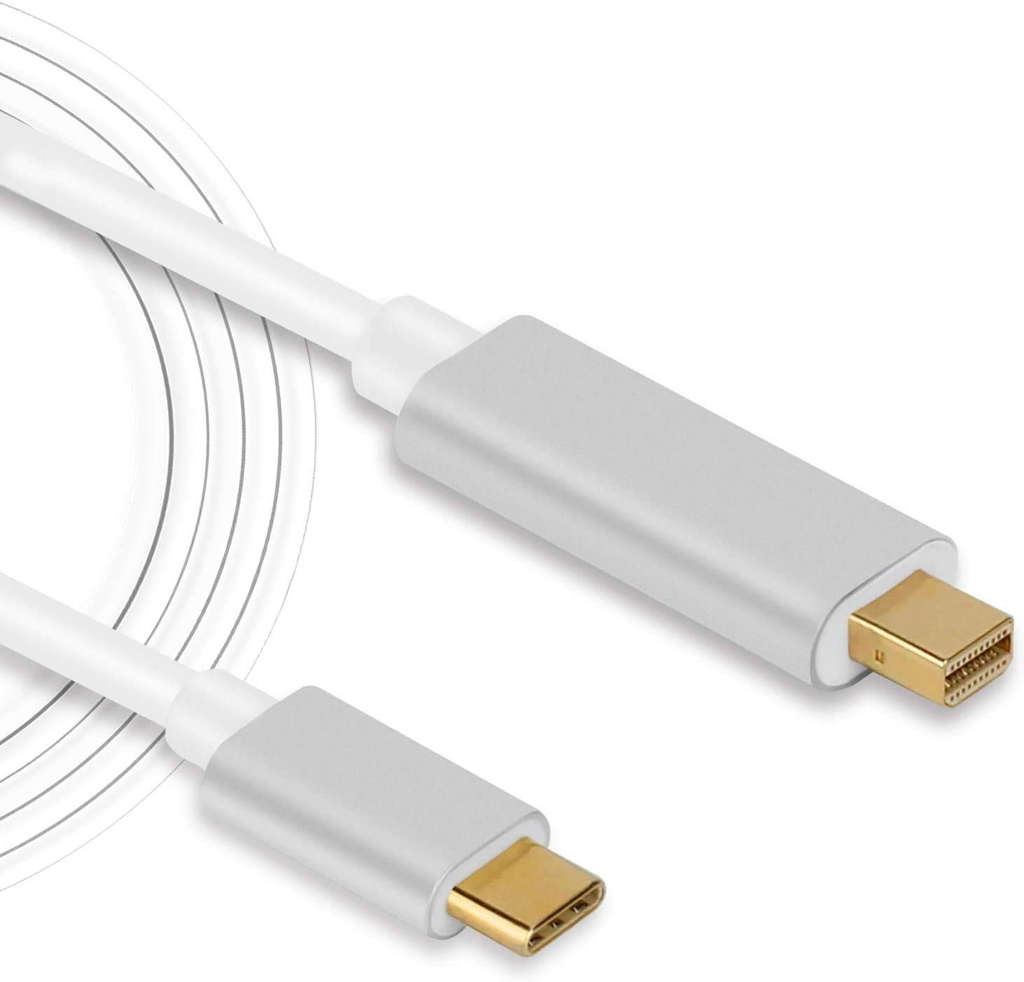Thunderbolt USB Type C to Mini Displayport/Mini DP Cable 4K 60Hz Active Converter Male to Male Cable for Apple New MacBook 12", MacBook Pro 2017/2016, ChromeBook Pixel, Samsung Galaxy S8(6FT/1.8m)