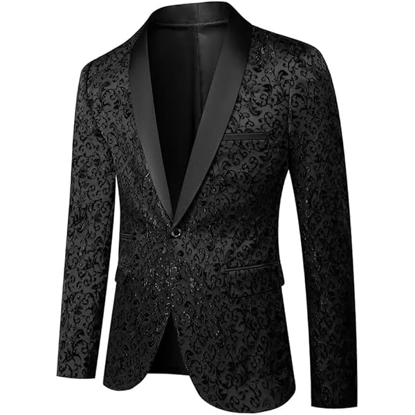 Sequin Jacket Men Men Blazer Shiny Sequin Shawl Collar Suit Men