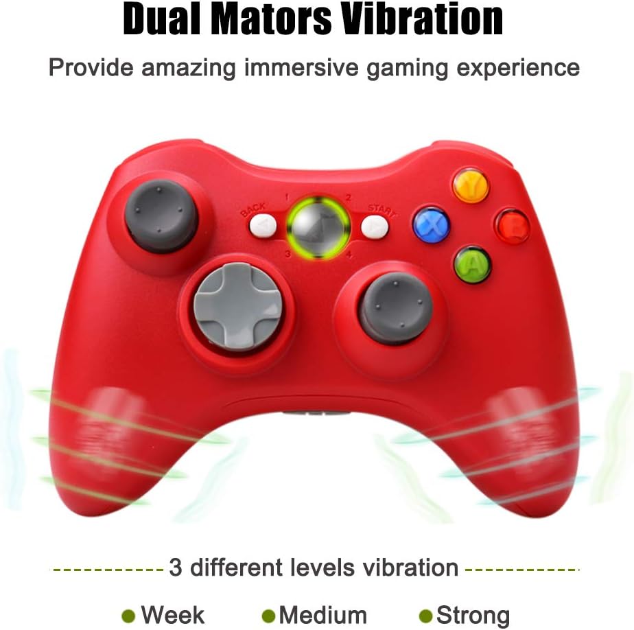 Vinklan Wired Xbox 360 Controller Compatible with Microsoft Xbox 360 & 360 Slim/Windows 7/8/10 (White): Computers & Accessories
