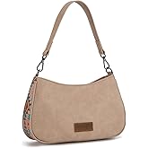 Wrangler Western Shoulder Bag for Women Small Purse Aztec Hobo Bag HandBag with Detachable Strap