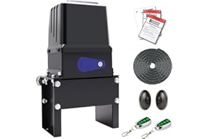 TOPENS CK2500 Automatic Sliding Gate Opener Chain Drive Electric Gate Motor for Heavy Driveway Slide Gate Up to 5700 Pounds Security Gate Operator AC Powered with 20ft Roller Chain and Remote Control