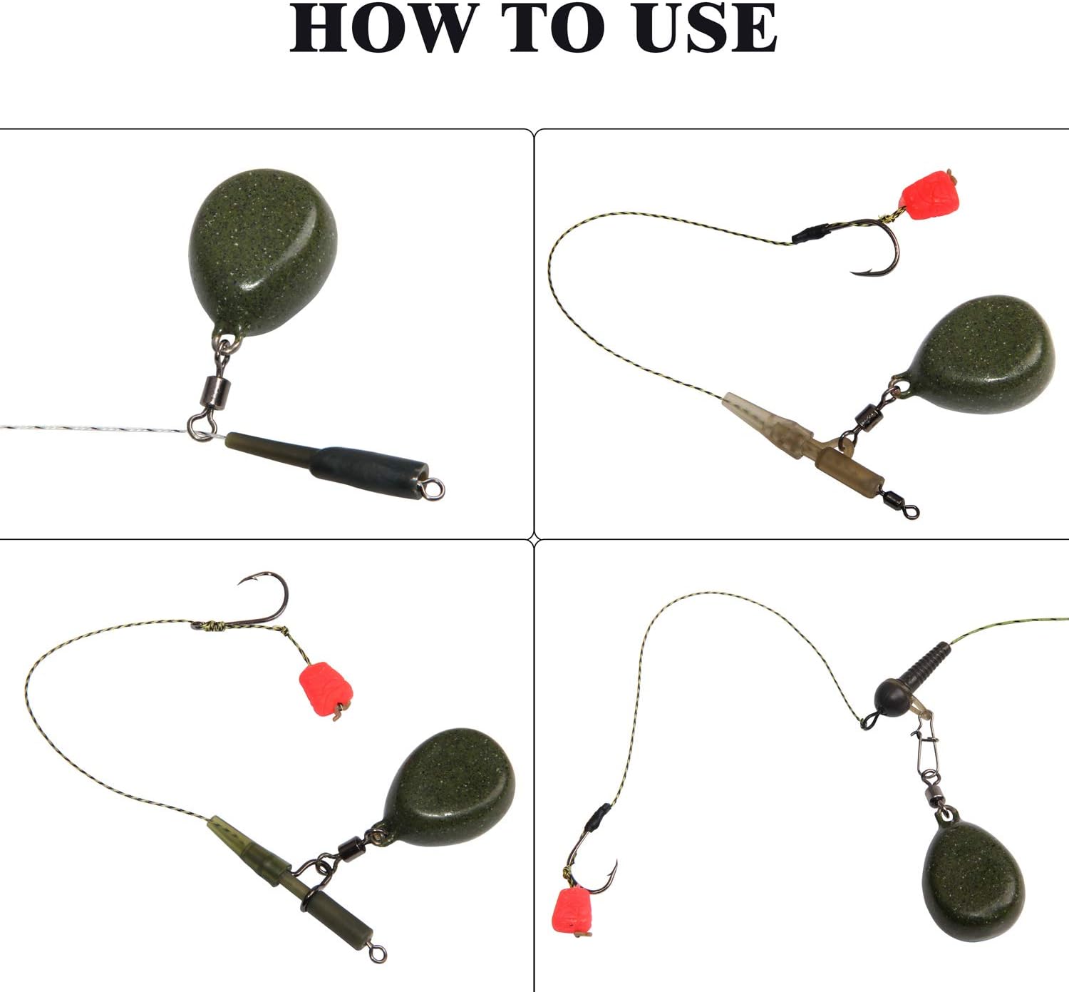 JSHANMEI Carp Fishing Weights Fishing Sinkers 2OZ Coated Flat Sinker