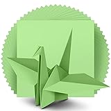 IOOLEEM Origami Paper, 200 Sheets, Light Green