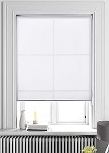 ALLBRIGHT Light Filtering Roller Shades, Classic Privacy Room Darkening Roller Sheer Shades Blinds,Easy Installation for Home and Office Windows (29 x 72 inches, White)