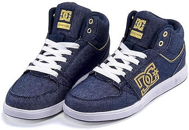 Amazon ディーシーシュー Dc Shoe レディース ハイカット スニーカー ユニバーシティプラスtxse 美脚 カジュアル スポーツ ウォーキング Ws University Plus Tx Se Dw ネイビー ゴールド 23 0cm スニーカー