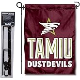Texas A&M International Dustdevils Garden Flag with Pole Stand Holder