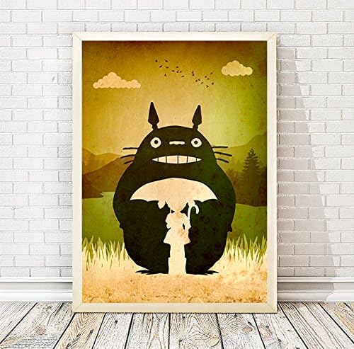 Studio Ghibli Hayao Miyazaki My Neighbor Totoro Minimalist Movie Poster, Artwork Print, Office Decor, Home Decor, Wall Hanging, Cafe Decor