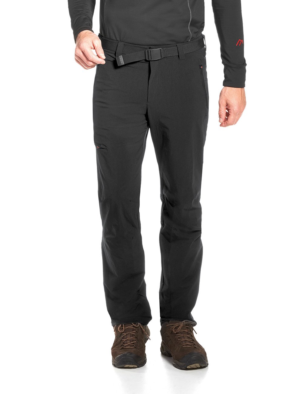 maier sports Men's Oberjoch Hiking Pants, Lined Outdoor Pants, Elastic Trekking Pants Black