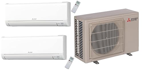 Mitsubishi Dual Zone Ductless Mini Split AC Ton for rooms Cool - Main Image