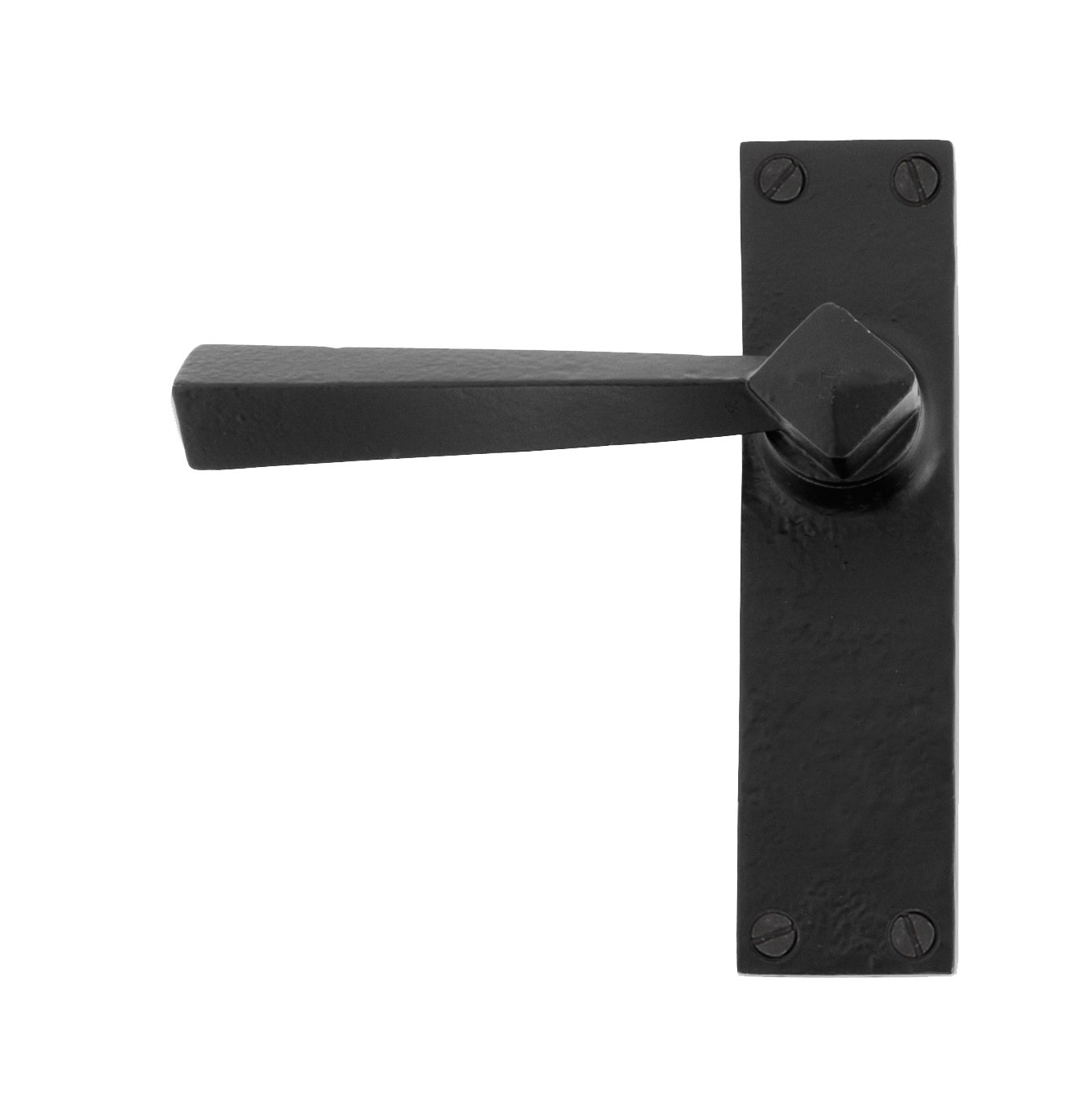 From the Anvil Black Straight Lever Latch Set