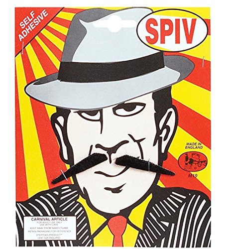 Bristol Novelties Men's Gangster Costume Fake Self Adhesive Spiv Moustache