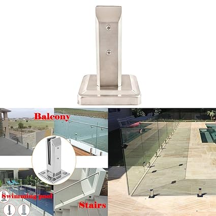 Morsetto Di Vetro Zipolo Piscina Recinzione Acciaio Senza