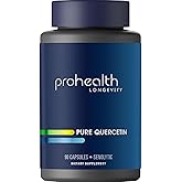ProHealth Pure Quercetin 500 mg, 90 Capsules Doctor Formulated, Triple Lab Tested and GMP Manufactured 90 Servings